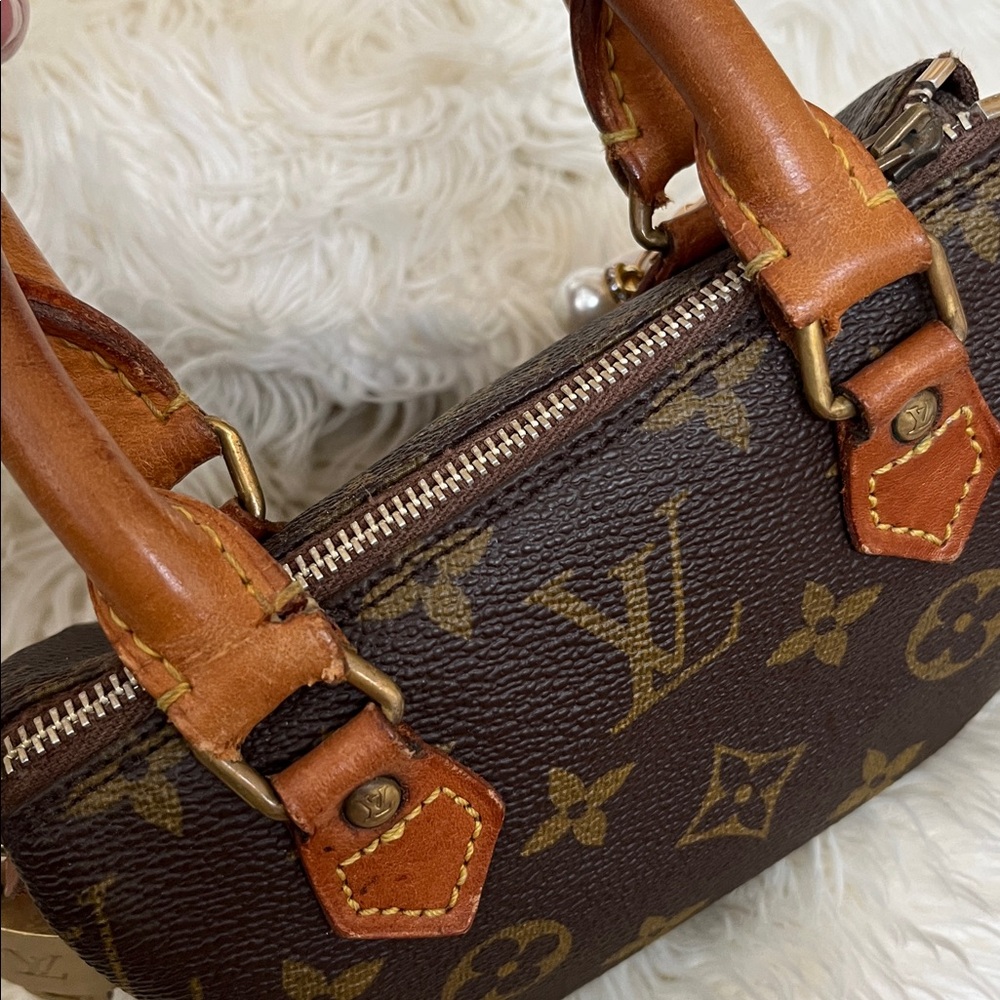 Louis Vuitton Speedy Nano Mini Top Handles LV Monogram Tote Bag - Picture 12 of 15